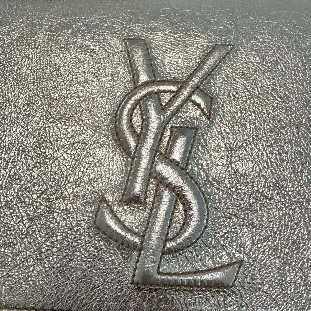 Saint Laurent Gold Metallic YSL large De Jour Clutch - Picture 7 of 7